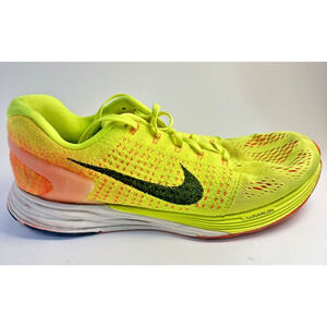 Nike LunarGlide 7 Men’s Size 10 Volt Yellow Orange Running Shoes 747355-700